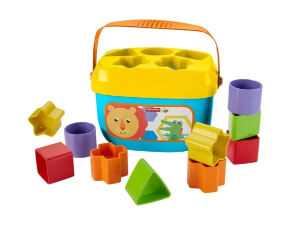 Outlet , Secchiello Con Cercaforme, 10 Blocchi Assortiti, Bambini 6 Mesi+ Giochi Impilabili