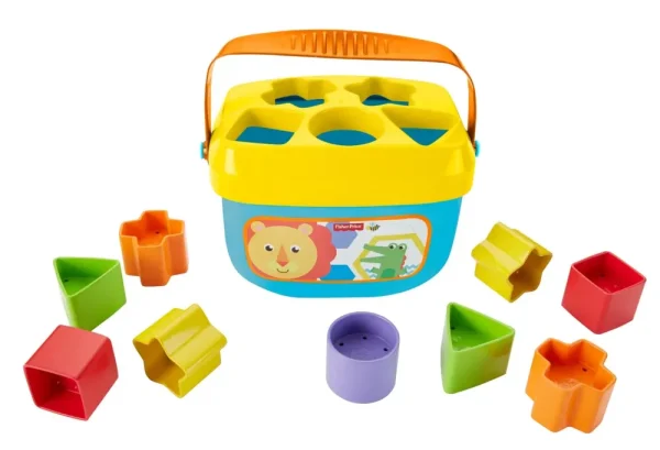 Outlet , Secchiello Con Cercaforme, 10 Blocchi Assortiti, Bambini 6 Mesi+ Giochi Impilabili