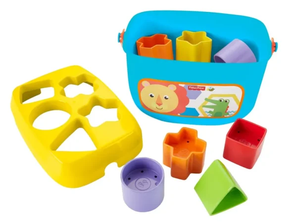 Outlet , Secchiello Con Cercaforme, 10 Blocchi Assortiti, Bambini 6 Mesi+ Giochi Impilabili