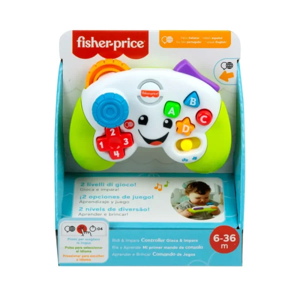 Shop -Controller Gioca & Impara Ridi & Impara Edizione Multilingue, Joystick Giocattolo Musicale Per L'Infanzia Con Luci E Contenuti Educativi, Giocattolo Per Bambini 6+Mesi, Hhx11 Giochi Di Apprendimento