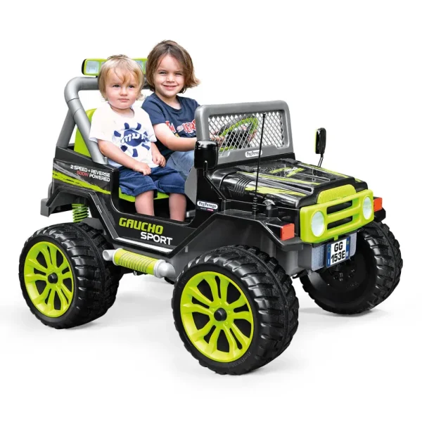 Outlet Gaucho Sport. Divertimento Esagerato Anche Sullo Sterrato! Fuoristrada Elettrico Per Bambini A 2 Posti. Dai 3 Anni, 12 V Cavalcabili Elettrici