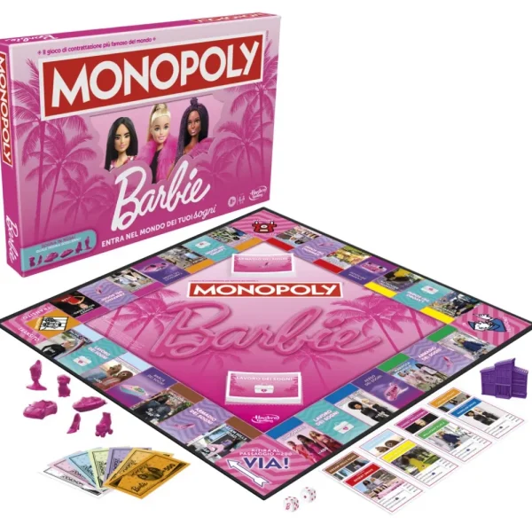 Sale Monopoly Barbie, Gioco Da Tavolo, Giochi Per Famiglie Per 2-6 Giocatori, Dagli 8 Anni In Su Giochi Di Societa Per Bambini