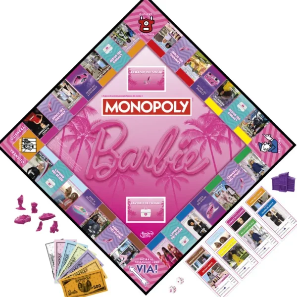 Sale Monopoly Barbie, Gioco Da Tavolo, Giochi Per Famiglie Per 2-6 Giocatori, Dagli 8 Anni In Su Giochi Di Societa Per Bambini