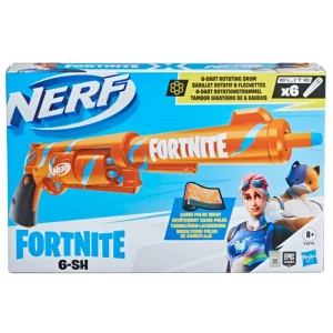 Clearance Hasbro Fortnite 6-Sh Blaster Con Caricamento Con Percussore, Caricatore A Tamburo Da 6 Dardi, Include 6 Dardi Elite Giochi Di Abilita E Sport