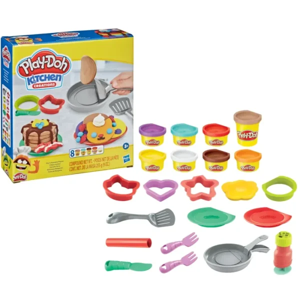 Sale Hasbro Kitchen Creations Flip 'N Pancakes, Per Bambini Dai 3 Anni In Su, Con 8 Colori, 14 Componenti Plastilina E Pasta Modellabile