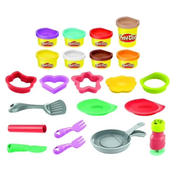 Sale Hasbro Kitchen Creations Flip 'N Pancakes, Per Bambini Dai 3 Anni In Su, Con 8 Colori, 14 Componenti Plastilina E Pasta Modellabile