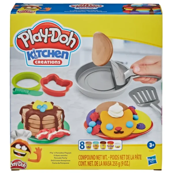 Sale Hasbro Kitchen Creations Flip 'N Pancakes, Per Bambini Dai 3 Anni In Su, Con 8 Colori, 14 Componenti Plastilina E Pasta Modellabile