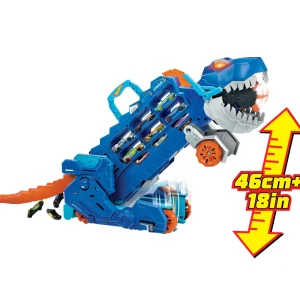 Sale ® City Mega T-Rex Dino Trasportatore Con 2 Macchinine Garage E Circuiti