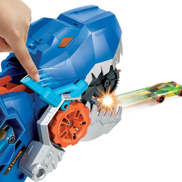 Sale ® City Mega T-Rex Dino Trasportatore Con 2 Macchinine Garage E Circuiti