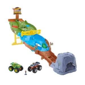 Cheap Monster Trucks Torneo Dei Titani Playset Con Monster Truck Bigfoot E Gunkster Per Sfide Testa A Testa, Giocattolo Per Bambini Dai 4 Anni In Su Garage E Circuiti