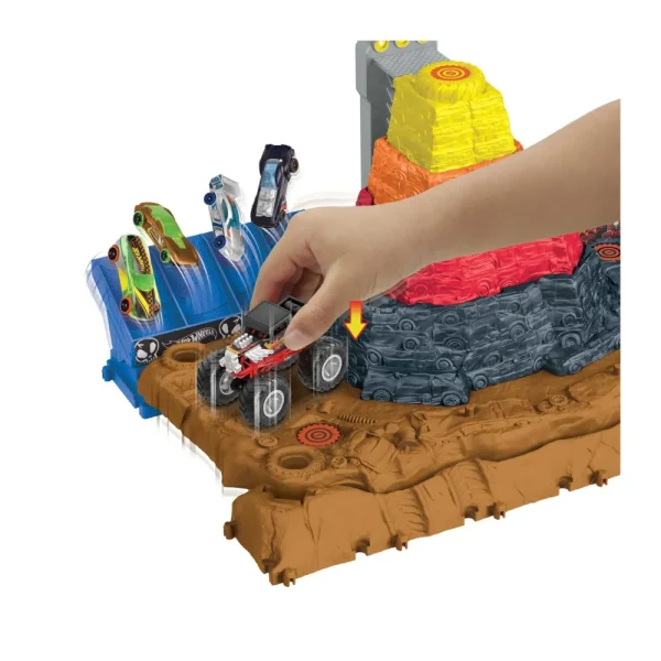 Sale Monster Trucks Arena Degli Scontri Bone Shaker Sfida Demolizione, Playset Che Include 1 Monster Truck Bone Shaker E 3 Auto Da Demolire, Giocattolo Per Bambini, 4+ Anni, Hnb96 Macchinine Bambini