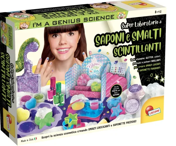 New I'M A Genius Super Laboratorio Di Saponi E Smalti Scintillanti Giochi Scientifici