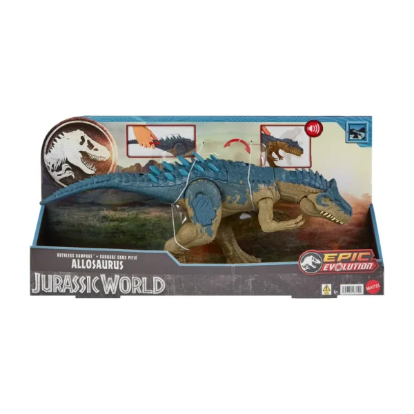 Outlet Allosauro Furia Selvaggia, Dinosauro Con Aculei Da Combattimento E Ruggito, Azione D'Attacco Con Il Collo E Morso Attivabili Con Il Pulsante Action Figures