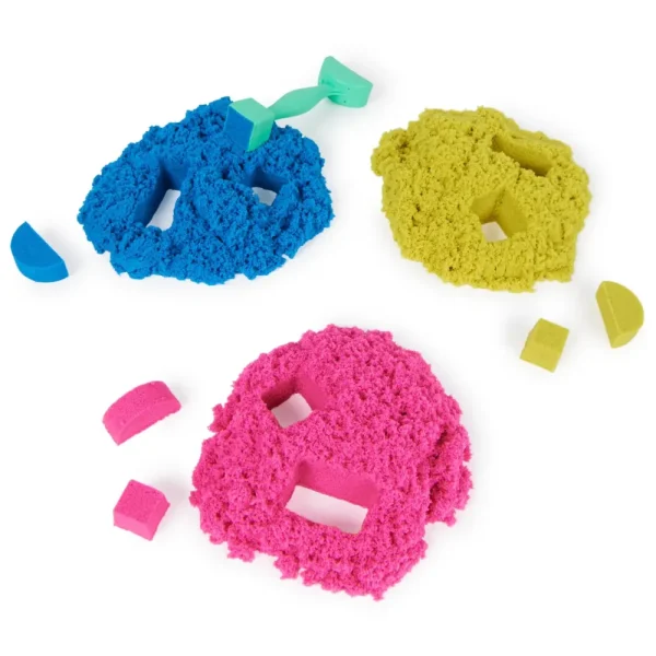 Hot , Set Gioco Squish N' Create, Sabbia Colorata In 3 Variazioni, Sabbia Cinetica 382 G, 5 Accessori Per Modellare La Sabbia, Giocattoli Per Bambini E Bambine 3 Anni Mosaici, Sabbia, Glitter