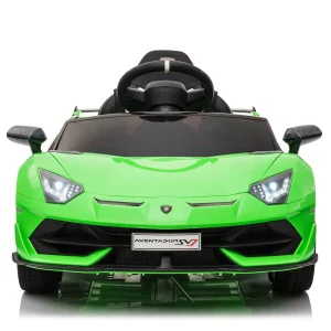 Fashion Lamborghini Aventador Svj Roadster Elettrica 12V Telecomandata Per Bambini 3-6 Anni Con 2 Velocita Massime, Fari Funzionanti, Pulsante Start/Stop E Presa Usb Cavalcabili Elettrici