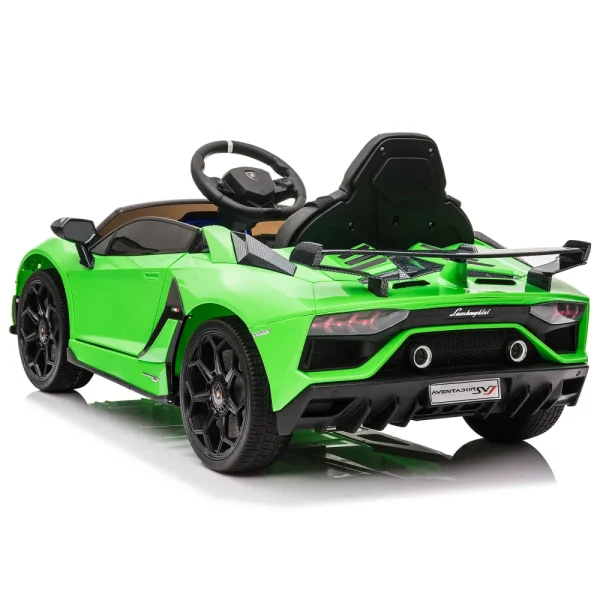 Fashion Lamborghini Aventador Svj Roadster Elettrica 12V Telecomandata Per Bambini 3-6 Anni Con 2 Velocita Massime, Fari Funzionanti, Pulsante Start/Stop E Presa Usb Cavalcabili Elettrici