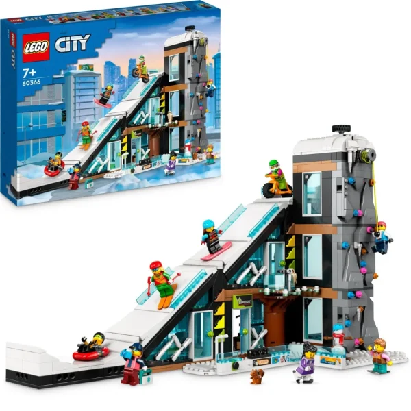 Cheap 60366 Centro Sci E Arrampicata, Modular Building Set A 3 Livelli Con Pista E 8 Minifigure, Regalo Per Bambini 7+ Mattoncini