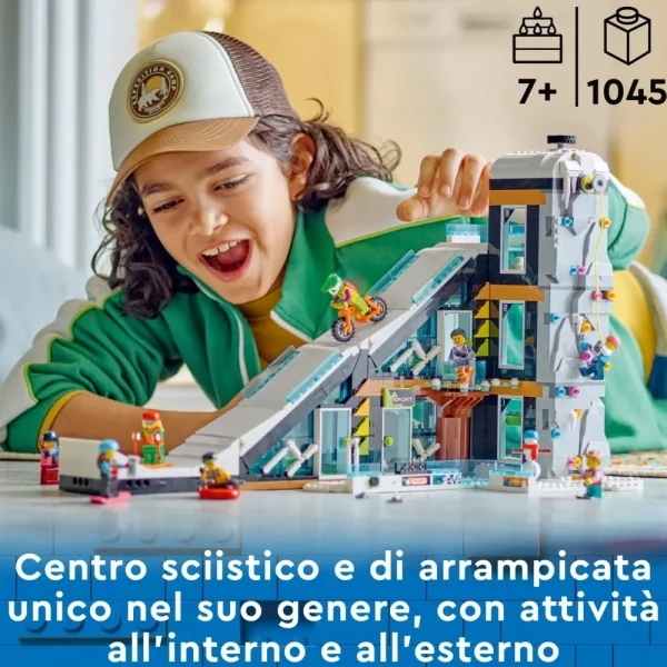 Cheap 60366 Centro Sci E Arrampicata, Modular Building Set A 3 Livelli Con Pista E 8 Minifigure, Regalo Per Bambini 7+ Mattoncini