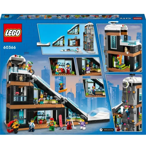 Cheap 60366 Centro Sci E Arrampicata, Modular Building Set A 3 Livelli Con Pista E 8 Minifigure, Regalo Per Bambini 7+ Mattoncini