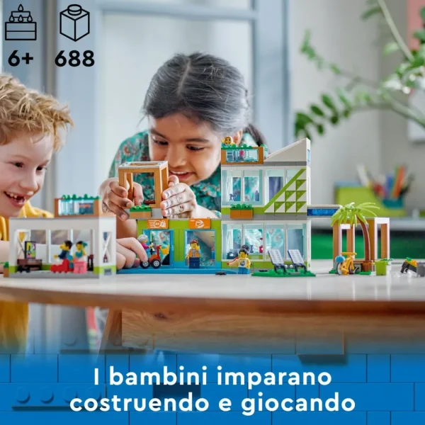 Cheap 60365 Condomini, Modular Building Set Con Stanze Combinabili E 6 Minifigure, Regalo Di Compleanno Per Bambini 6+ Anni Mattoncini