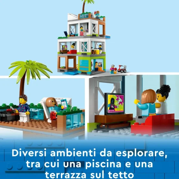 Cheap 60365 Condomini, Modular Building Set Con Stanze Combinabili E 6 Minifigure, Regalo Di Compleanno Per Bambini 6+ Anni Mattoncini