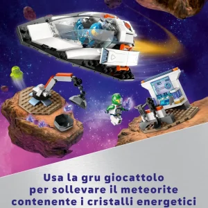 Store 60429 Navetta Spaziale E Scoperta Di Asteroidi, Gioco Per Bambini 4+ Con Astronave Giocattolo, Gru E 2 Minifigure Mattoncini