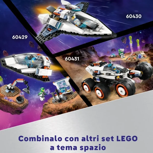 Store 60429 Navetta Spaziale E Scoperta Di Asteroidi, Gioco Per Bambini 4+ Con Astronave Giocattolo, Gru E 2 Minifigure Mattoncini