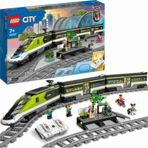 Cheap City 60337 Treno Passeggeri Espresso, Con Locomotiva Giocattolo Telecomandata Con Luci E Binari, Giochi Per Bambini Mattoncini