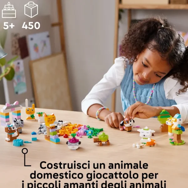 Hot 11034 Animali Domestici Creativi, Giocattolo Per Bambini Di 5+ Anni Per Costruire Cane, Gatto E Altri Animali Mattoncini