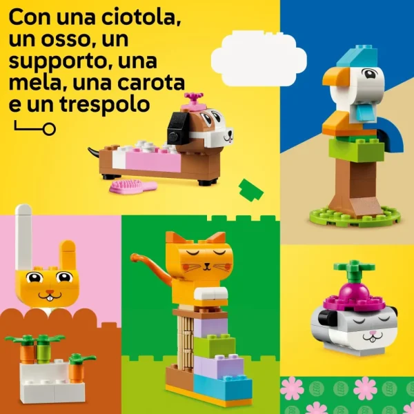 Hot 11034 Animali Domestici Creativi, Giocattolo Per Bambini Di 5+ Anni Per Costruire Cane, Gatto E Altri Animali Mattoncini