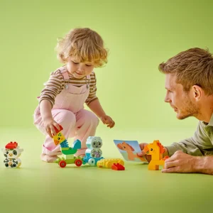 Fashion 10412 Il Treno Degli Animali, Giochi Per Bambini Da 1.5 Anni, Giocattolo Educativo Per L'Apprendimento Didattico Mattoncini