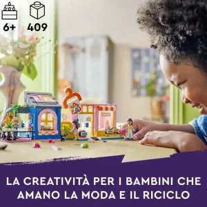 Best 42614 Boutique Vintage, Giochi Per Bambini Da 6 Anni Con Negozio Giocattolo Di Moda, 3 Mini Bamboline E Un Gatto Mattoncini