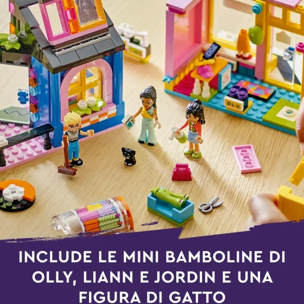 Best 42614 Boutique Vintage, Giochi Per Bambini Da 6 Anni Con Negozio Giocattolo Di Moda, 3 Mini Bamboline E Un Gatto Mattoncini