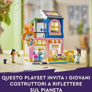 Best 42614 Boutique Vintage, Giochi Per Bambini Da 6 Anni Con Negozio Giocattolo Di Moda, 3 Mini Bamboline E Un Gatto Mattoncini