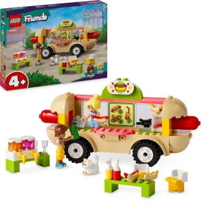 Clearance 42633 Food Truck Hot-Dog, Giochi Per Bambini 4+, Piccolo Camion Giocattolo Con Cucina, 2 Mini Bamboline E Gatto Mattoncini