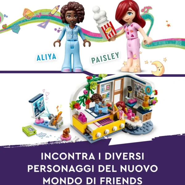 New 41740 La Cameretta Di Aliya, Set Camera Da Letto Per Pigiama Party, Giochi Per Bambini 6+, Piccola Idea Regalo Mattoncini