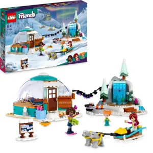 Shop 41760 Vacanza In Igloo Con Tenda Da Campeggio, 2 Cani Da Slitta E Mini Bamboline, Giochi Per Bambine E Bambini Mattoncini