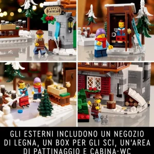 Outlet Icons 10325 Baita Alpina, Modellino Di Casa Con Minifigure, Modellismo Da Costruire Per Adulti, Regalo Per Donna E Uomo Mattoncini