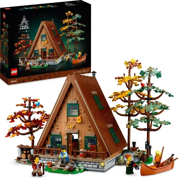 Outlet 21338 Baita, Kit Modellino Casa Da Costruire Per Adulti Con 4 Minifigure Personalizzabili E Di Animali Selvatici Mattoncini