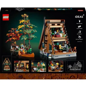 Outlet 21338 Baita, Kit Modellino Casa Da Costruire Per Adulti Con 4 Minifigure Personalizzabili E Di Animali Selvatici Mattoncini