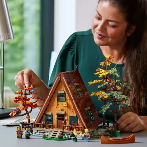 Outlet 21338 Baita, Kit Modellino Casa Da Costruire Per Adulti Con 4 Minifigure Personalizzabili E Di Animali Selvatici Mattoncini