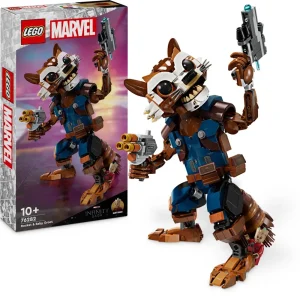 Best Sale Lego Marvel 76282 Rocket E Baby Groot, Giochi Per Bambini Di 10+ Anni Con Action Figure Snodabile E Minifigure Del Supereroe Mattoncini