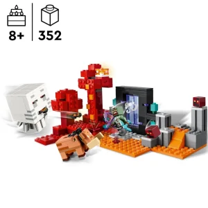 Cheap Lego 21255 Agguato Nel Portale Del Nether, Gioco Per Bambini Di 8+ Anni, Set Con Scene Di Battaglia E Personaggi Mattoncini