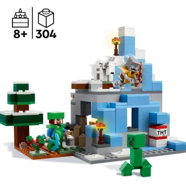 Cheap Lego 21243 I Picchi Ghiacciati, Modellino Da Costruire Con Caverna E Personaggi Steve, Creeper E Capra, Idee Regalo Mattoncini