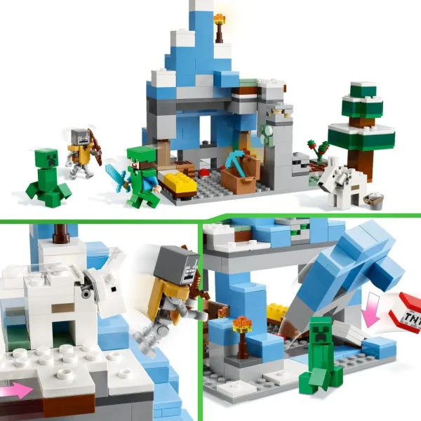 Cheap Lego 21243 I Picchi Ghiacciati, Modellino Da Costruire Con Caverna E Personaggi Steve, Creeper E Capra, Idee Regalo Mattoncini