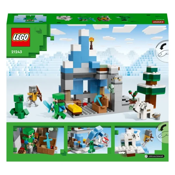 Cheap Lego 21243 I Picchi Ghiacciati, Modellino Da Costruire Con Caverna E Personaggi Steve, Creeper E Capra, Idee Regalo Mattoncini