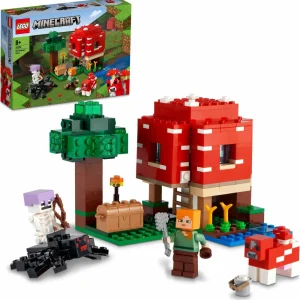 Best Minecraft La Casa Dei Funghi, Giocattoli Per Bambini Di 8+ Anni, Idea Regalo Con Il Personaggio Di Alex, 21179 Mattoncini