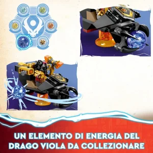 Clearance 71793 Dragone Di Lava Transformer Heatwave, Serie Dragons Rising Con Drago Giocattolo E Minifigure, Giochi Ninja Mattoncini