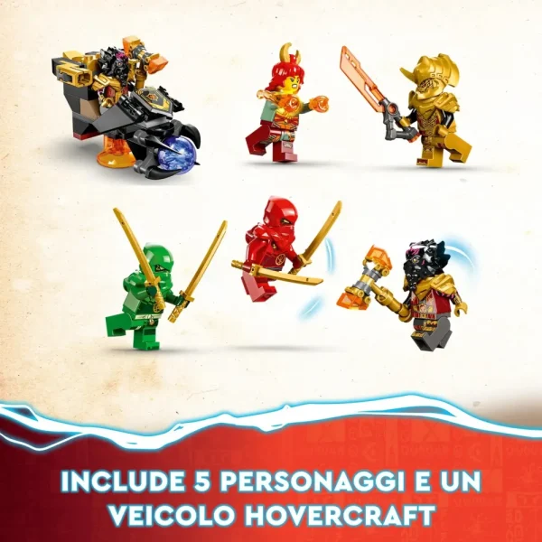 Clearance 71793 Dragone Di Lava Transformer Heatwave, Serie Dragons Rising Con Drago Giocattolo E Minifigure, Giochi Ninja Mattoncini