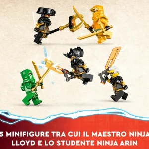 Online 71794 Team Mech Ninja Di Lloyd E Arin, Set Con 2 Action Figure Combinabili E 5 Minifigure, Giochi Per Bambini 9+ Mattoncini